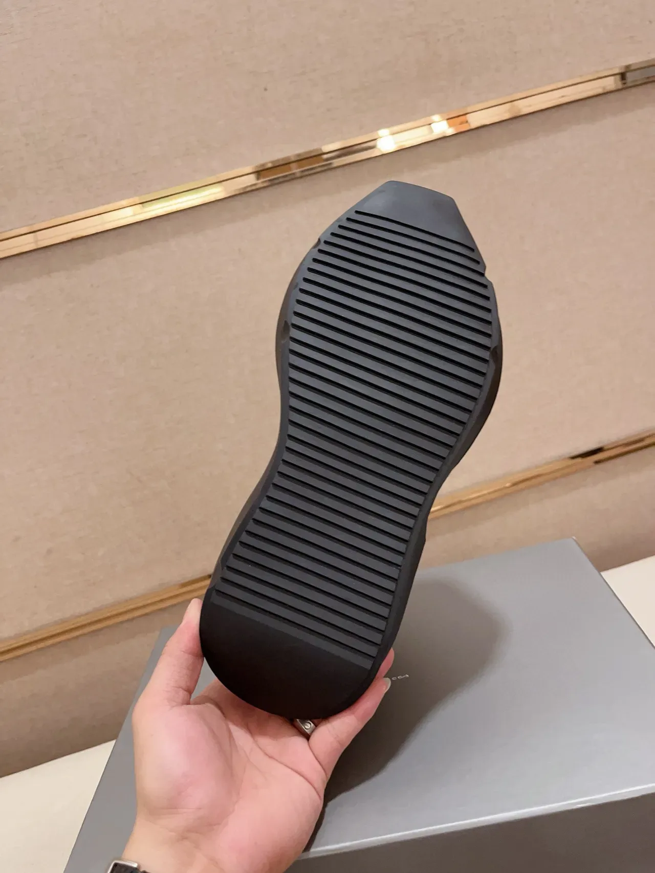 Rick Owens Black White Solado Escultórico Couro Minimalista Tênis Chunky 8