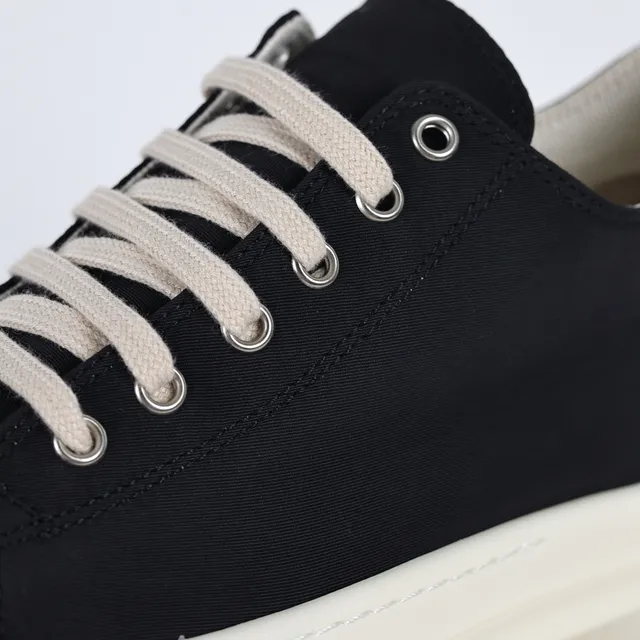 Rick Owens DRKSHDW Geobasket zapatillas plataforma estilo de vida de lona negra 6