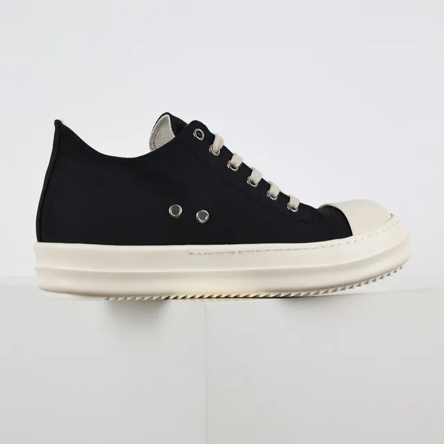 Rick Owens DRKSHDW Geobasket zapatillas plataforma estilo de vida de lona negra 7
