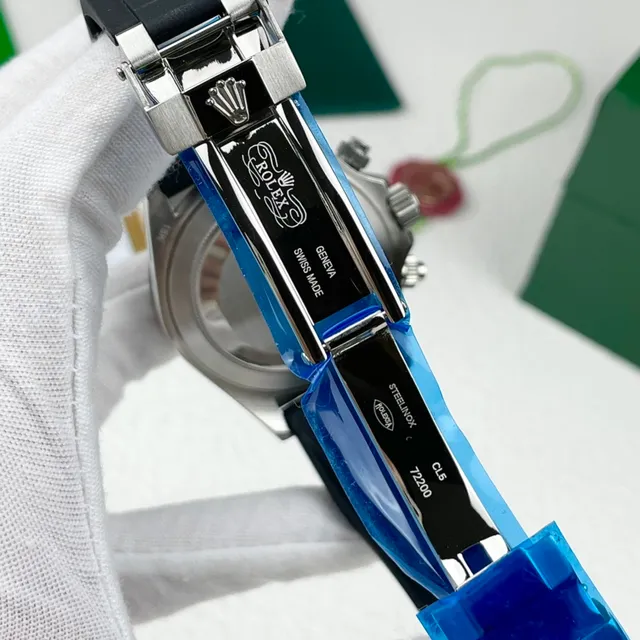 Rolex Cosmograph Daytona मेटियोराइट डायल काली रबर पट्टी यांत्रिक घड़ी 5