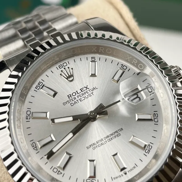 Rolex Datejust Acero Inoxidable Esfera Plateada Reloj Mecánico 5