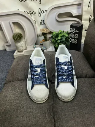 Stussy Beige Navy Low-Top Cupsole Lifestyle Sneakers 2