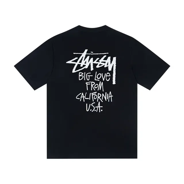 Camiseta blanca Stussy Stock Logo Big Love From California USA 3