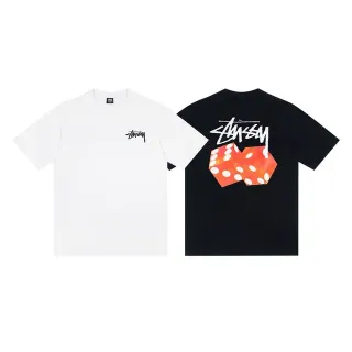 Stussy Stock Logo डाइस ग्राफिक टी-शर्ट