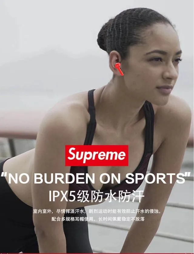 Supreme TWS-L3 लाल सोना मैट फिनिश एकेंट ट्रिम TWS ईयरबड्स 3
