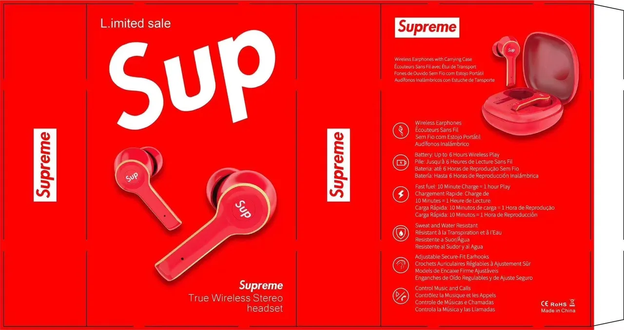 Supreme TWS-L3 लाल सोना मैट फिनिश एकेंट ट्रिम TWS ईयरबड्स 13