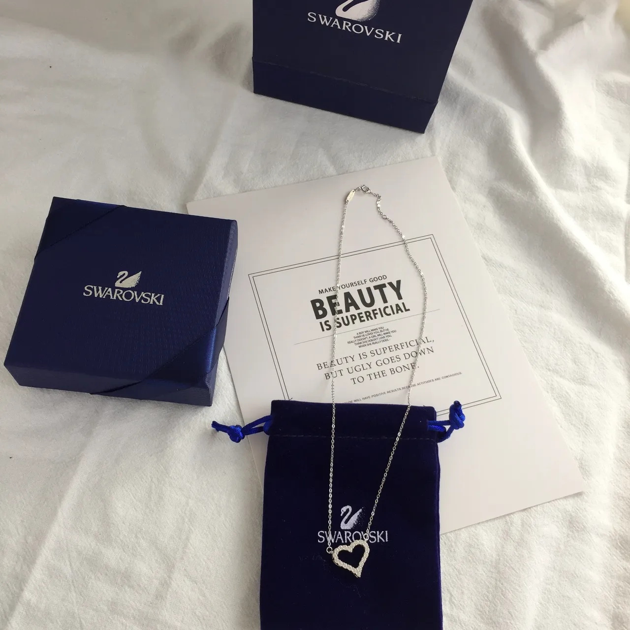 Swarovski Open Heart Pave Crystal Necklace 2