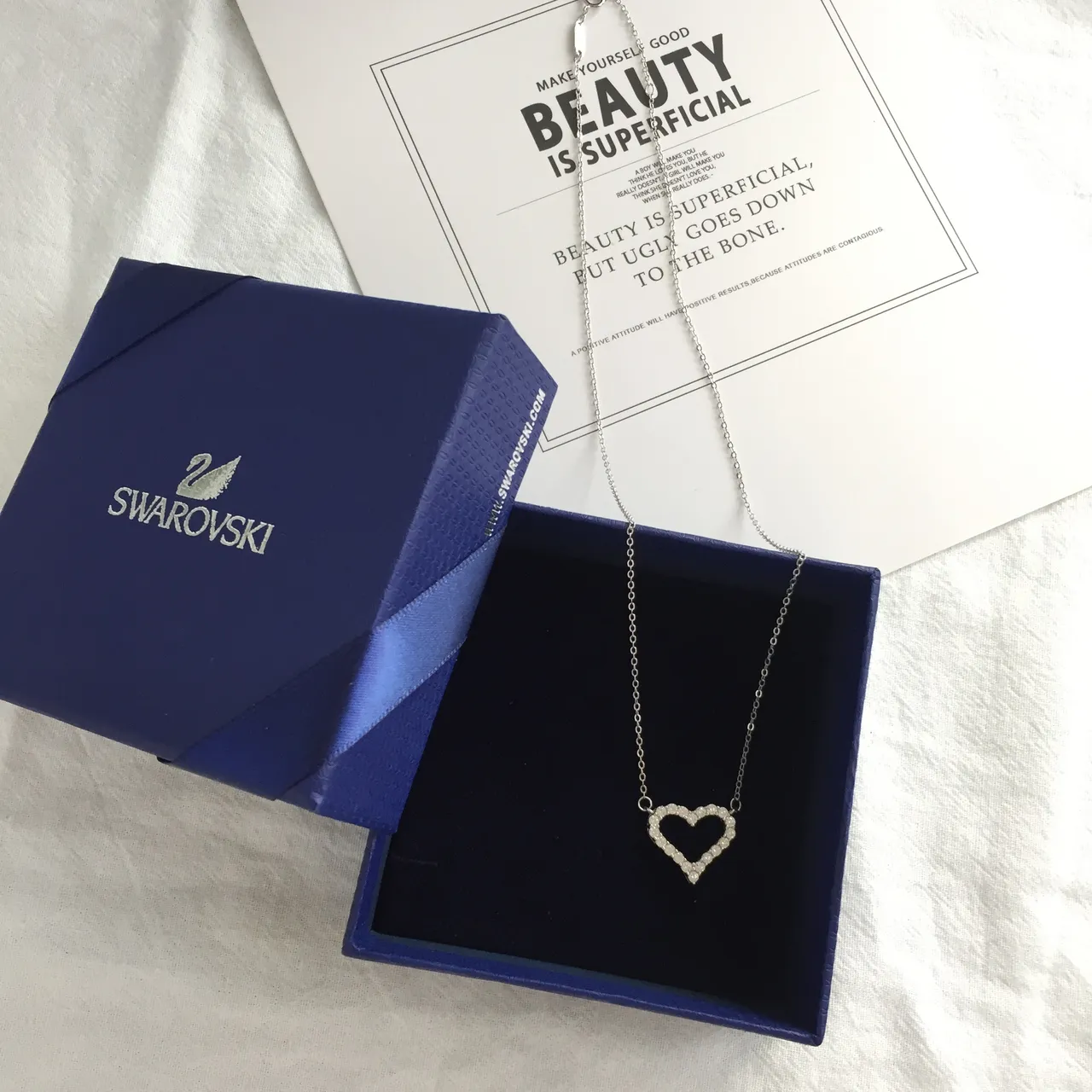 Swarovski Open Heart Pave Crystal Necklace 3