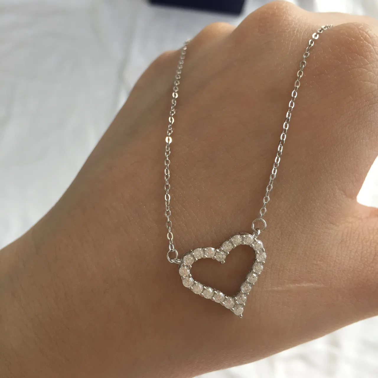 Swarovski Open Heart Pave Crystal Necklace 4