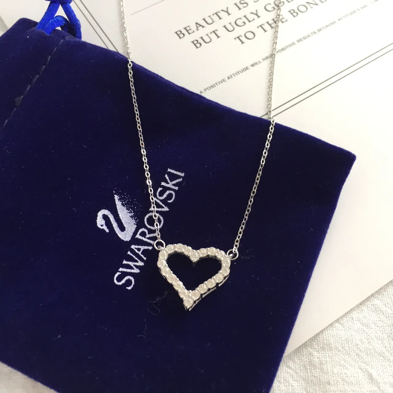 Swarovski Open Heart Pave Crystal Necklace 5