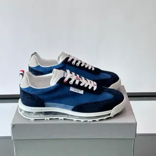 Thom Browne Navy Suede Air-Cushion Lifestyle Sneakers