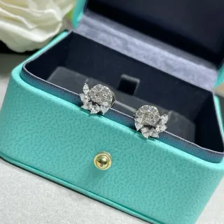 Tiffany & Co. फ्लोरल डायमंड क्लस्टर स्टड कान की झांसी
