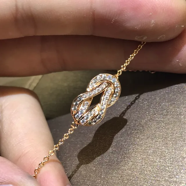 Tiffany & Co. गाँठ सोना चाँदी पेंडेंट पावे-सेट डायमंड्स कंगन 3