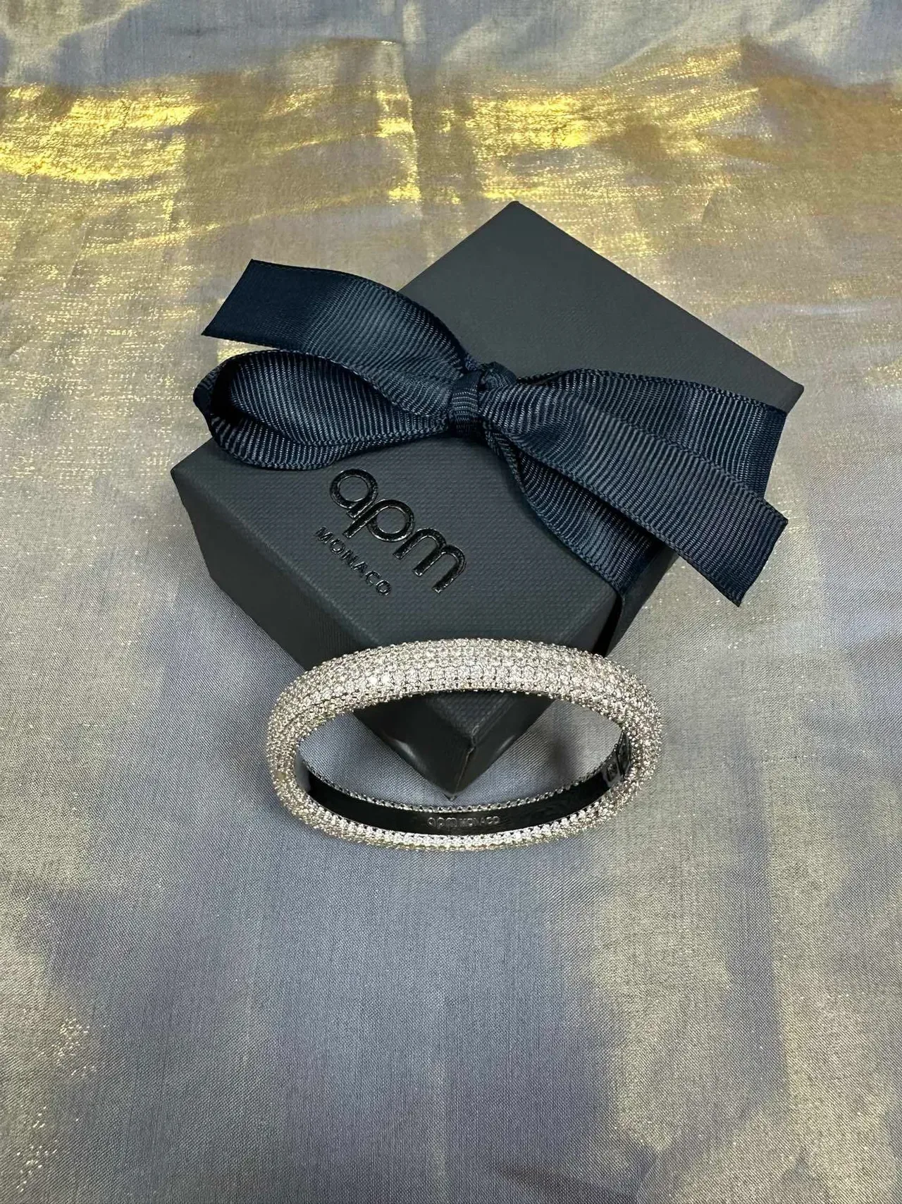 Tiffany & Co. سوار فضي أبيض ببافيه سيت أسطواني 6