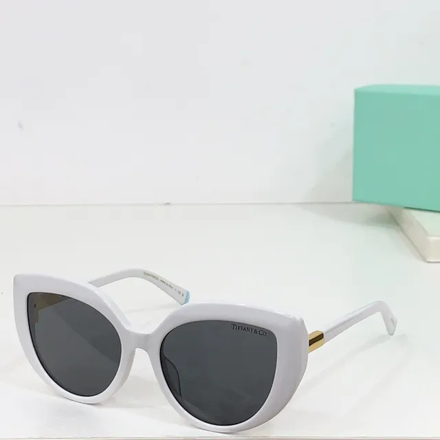 Tiffany & Co. T Collection Brown Blue Acetate Frame Gold Hinge Sunglasses 8