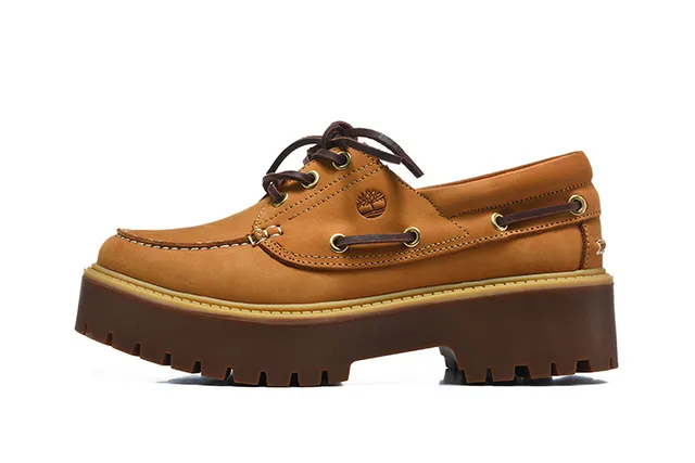 Timberland bordeaux marron moc-toe coutures œillets métal D-Ring chaussures bateau 3