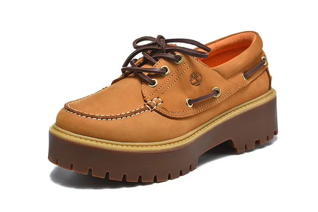 Timberland bordeaux marron moc-toe coutures œillets métal D-Ring chaussures bateau 4