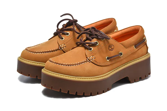 Timberland bordeaux marron moc-toe coutures œillets métal D-Ring chaussures bateau 5