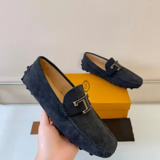 Tod's Double T Loafer Navy Suede Loafers