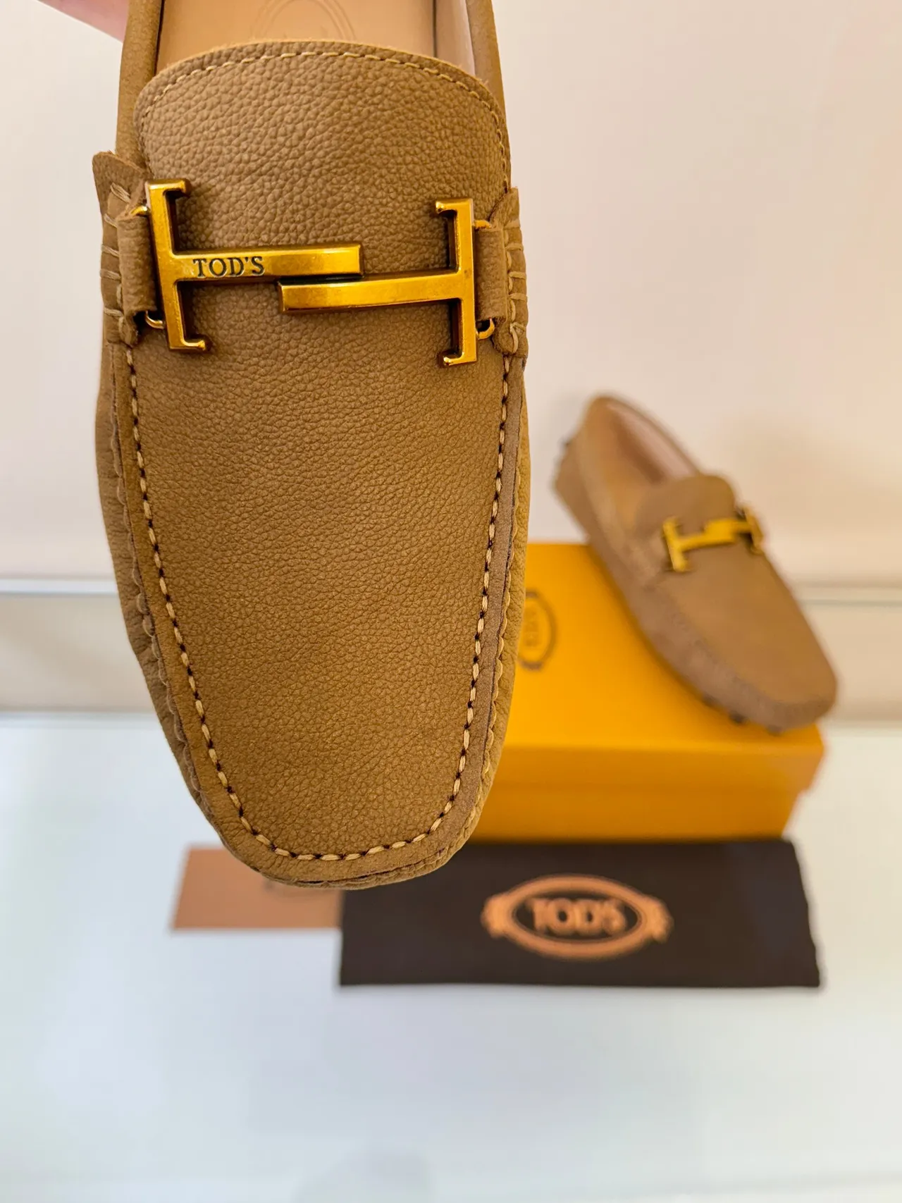 Tod's Gommino Loafer 棕色 粒面皮革 H-Bit 凸纹底 乐福鞋 3