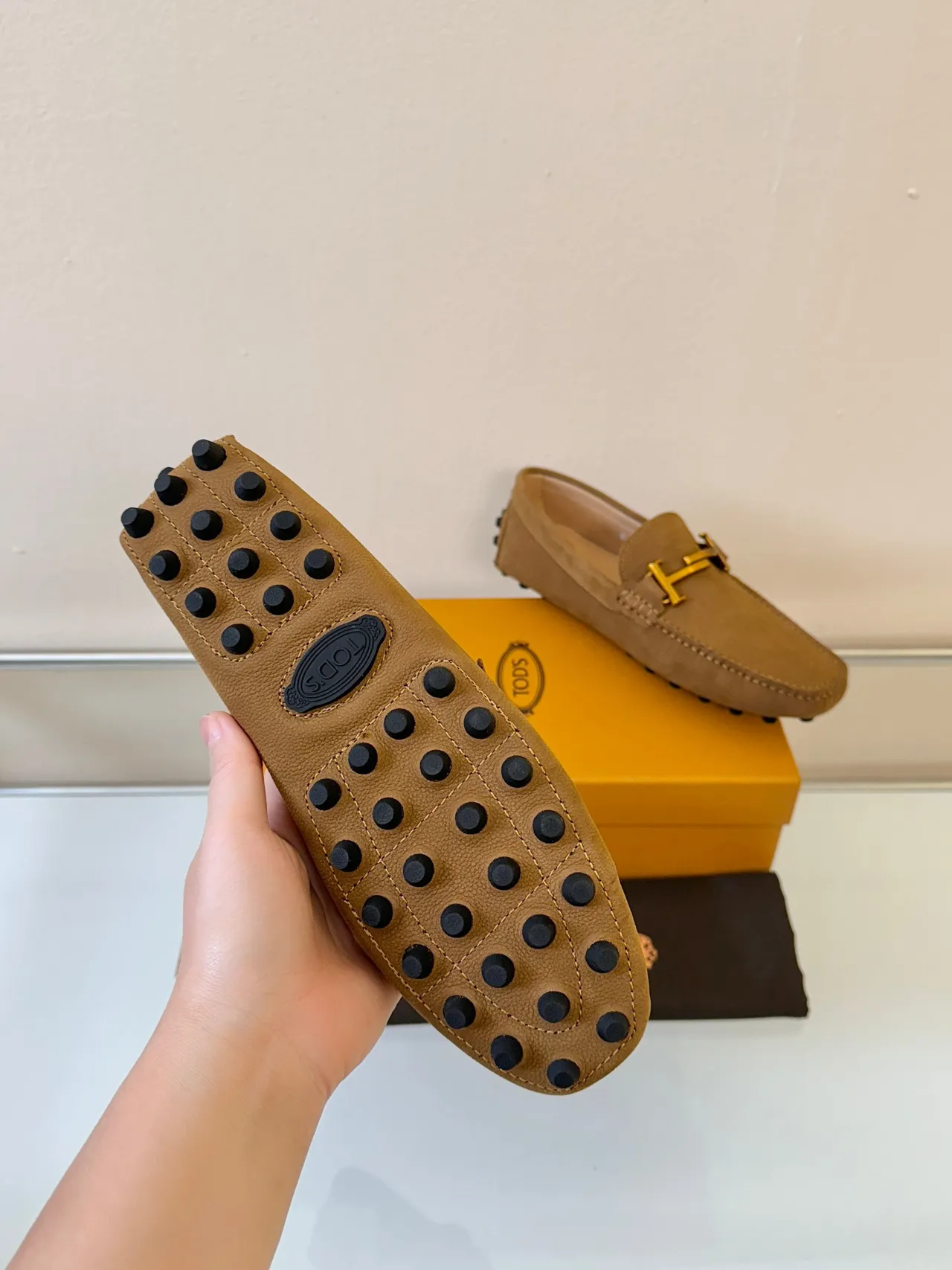 Tod's Gommino Loafer 棕色 粒面皮革 H-Bit 凸纹底 乐福鞋 5