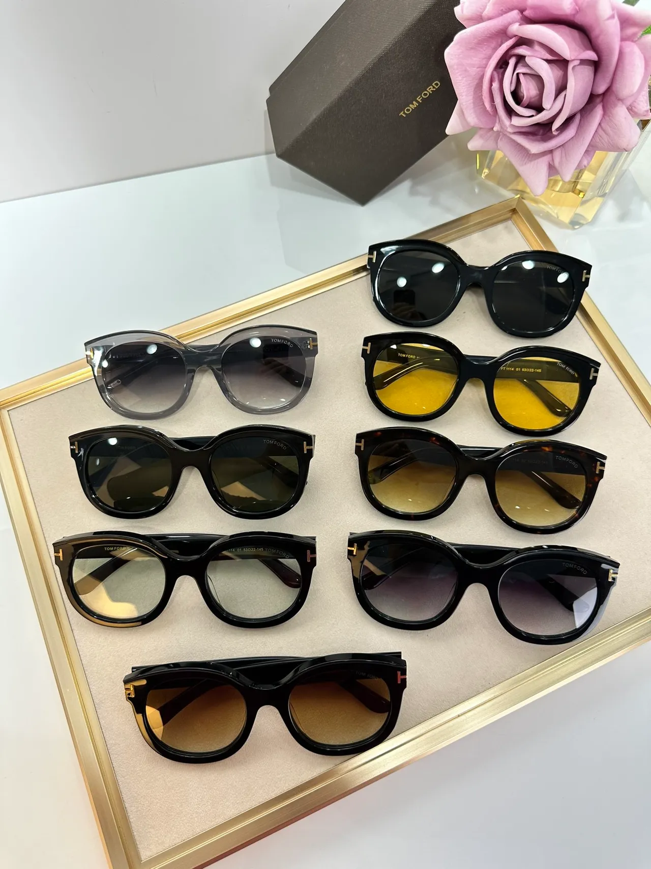 Tom Ford Oversized Rounded-Square Translucent Gray Gradient Sunglasses 2