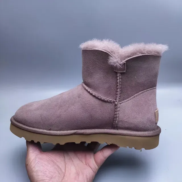 UGG Classic Mini Button Dusty Mauve Ankle Boots 3