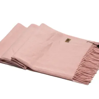 UGG Cachecol de Cachemira Rosa com Textura Tecida e Borda Franja