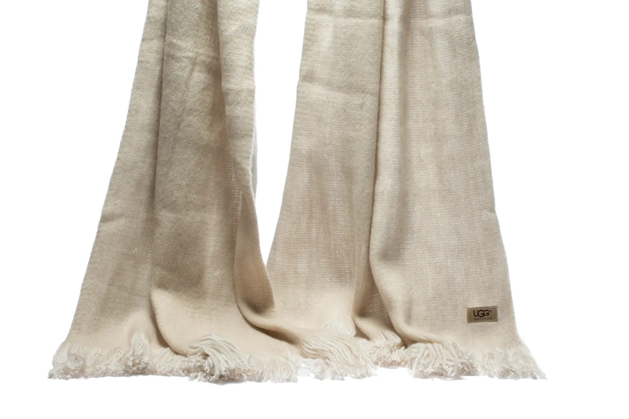 UGG Tissage simple frangé Écharpe en cachemire 5