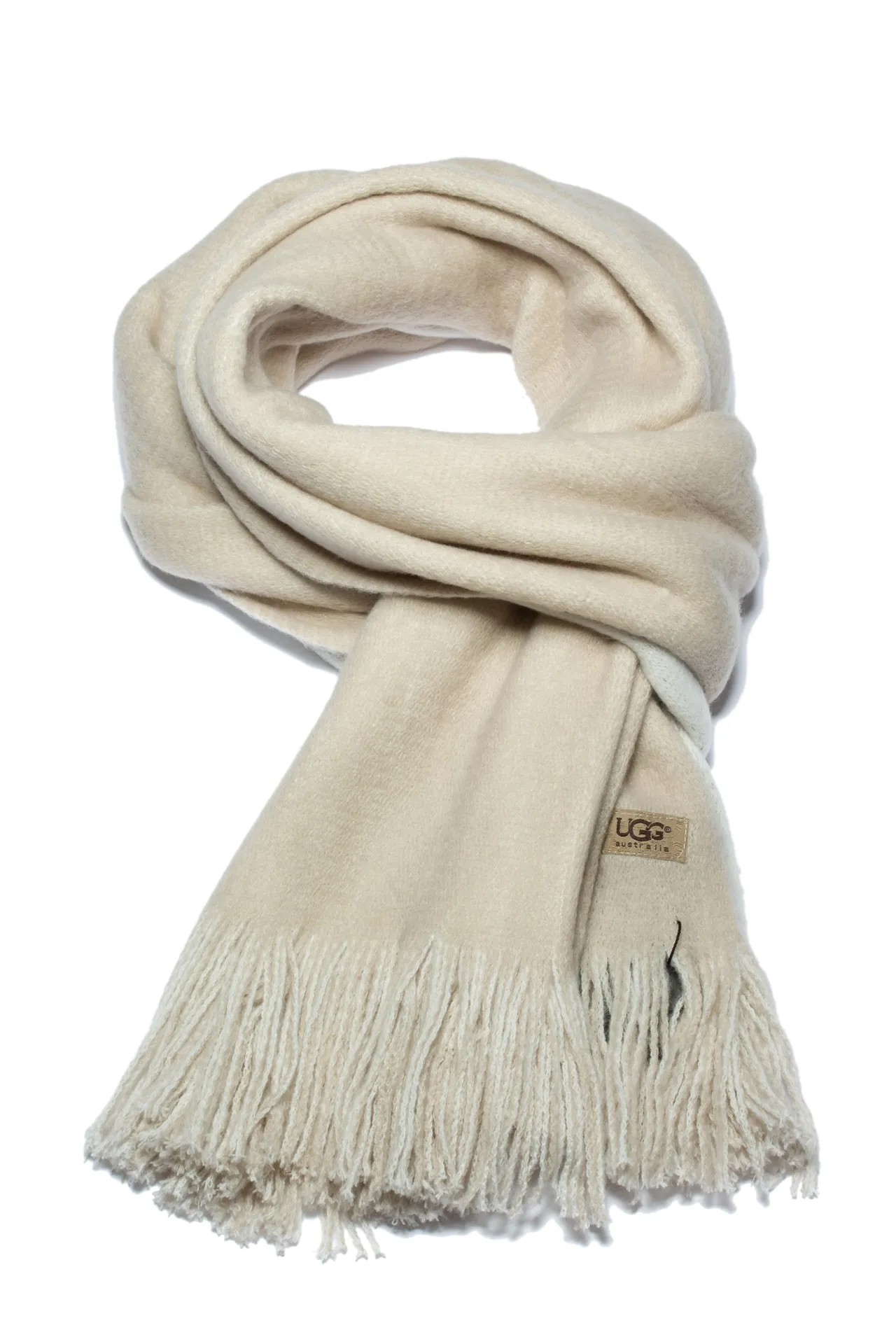 UGG Tissage simple frangé Écharpe en cachemire 6