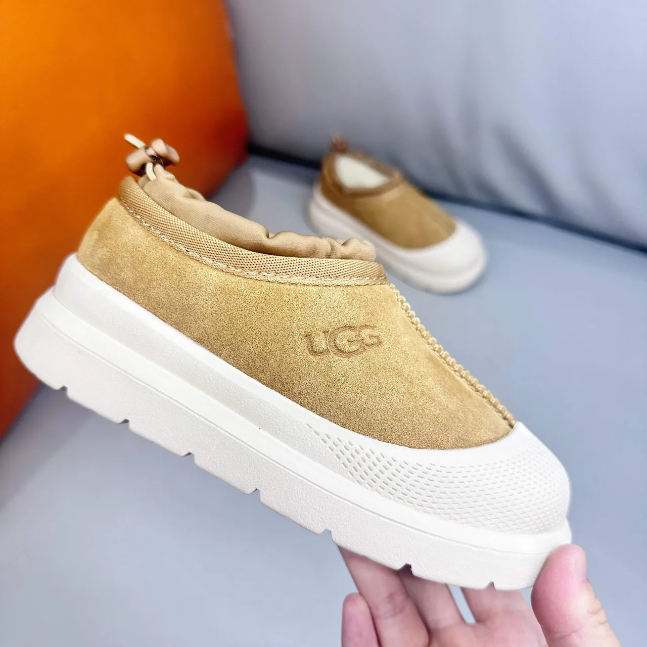 UGG Tasman Beige and White Snow Boots 3