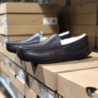 UGG Tasman أحذية بنية جلد مكسوة بالفراء