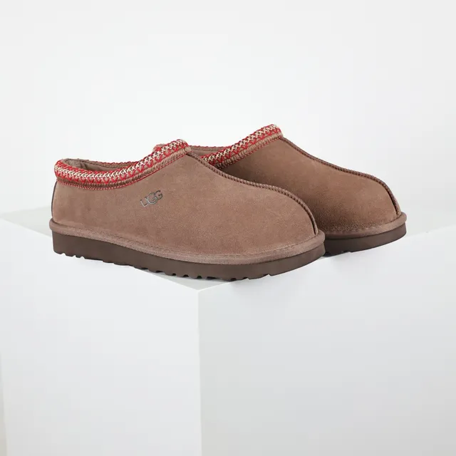 UGG Tasman 棕红色麂皮鞋面 编织针织滚边 休闲鞋 3