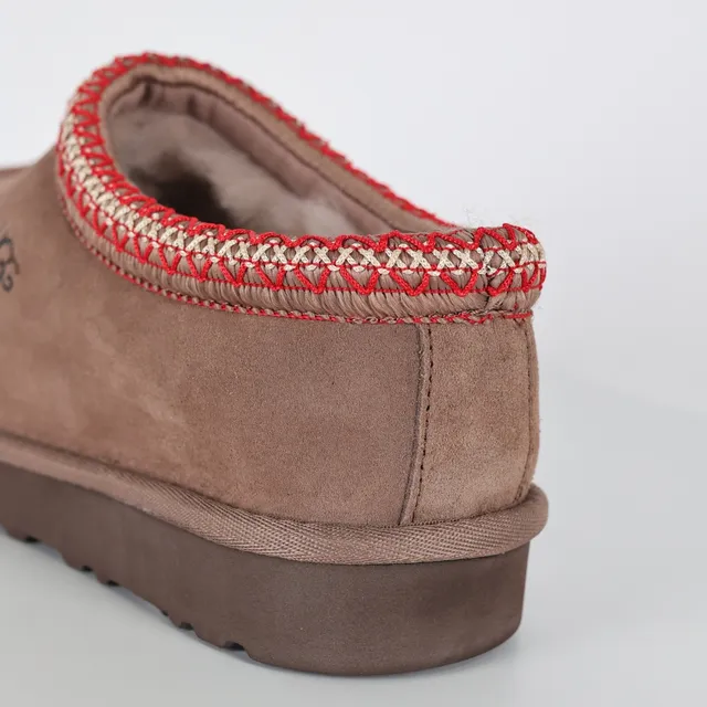 UGG Tasman 棕红色麂皮鞋面 编织针织滚边 休闲鞋 4