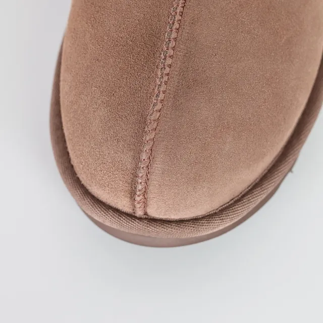 UGG Tasman 棕红色麂皮鞋面 编织针织滚边 休闲鞋 5
