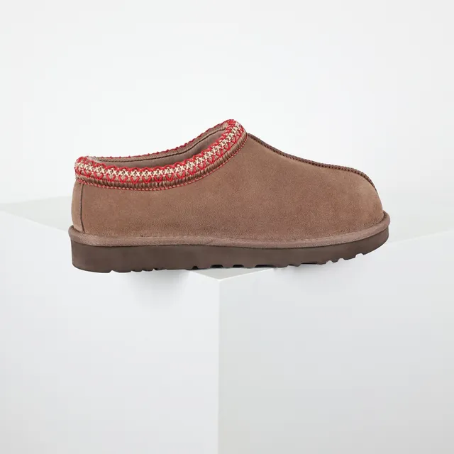 UGG Tasman 棕红色麂皮鞋面 编织针织滚边 休闲鞋 7