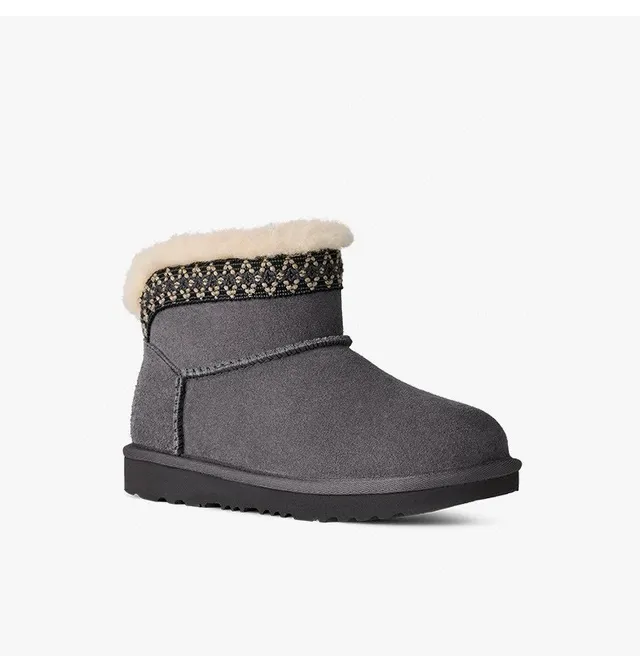 UGG Tasman 炭灰色羊毛衬里雪靴 8