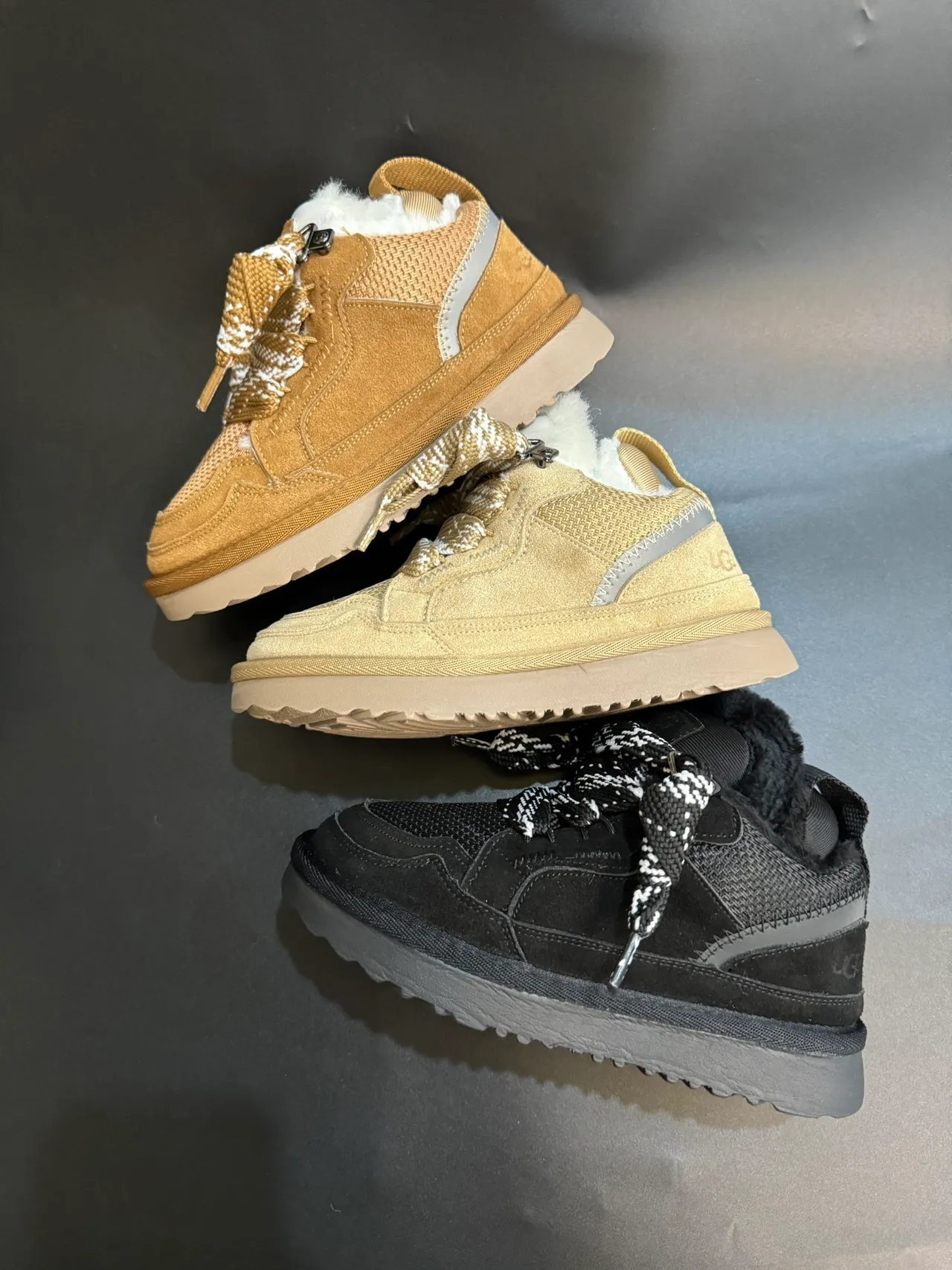 UGG Tasman أحذية ثلجية بنية داكنة مبطنة بشيرلينج 3