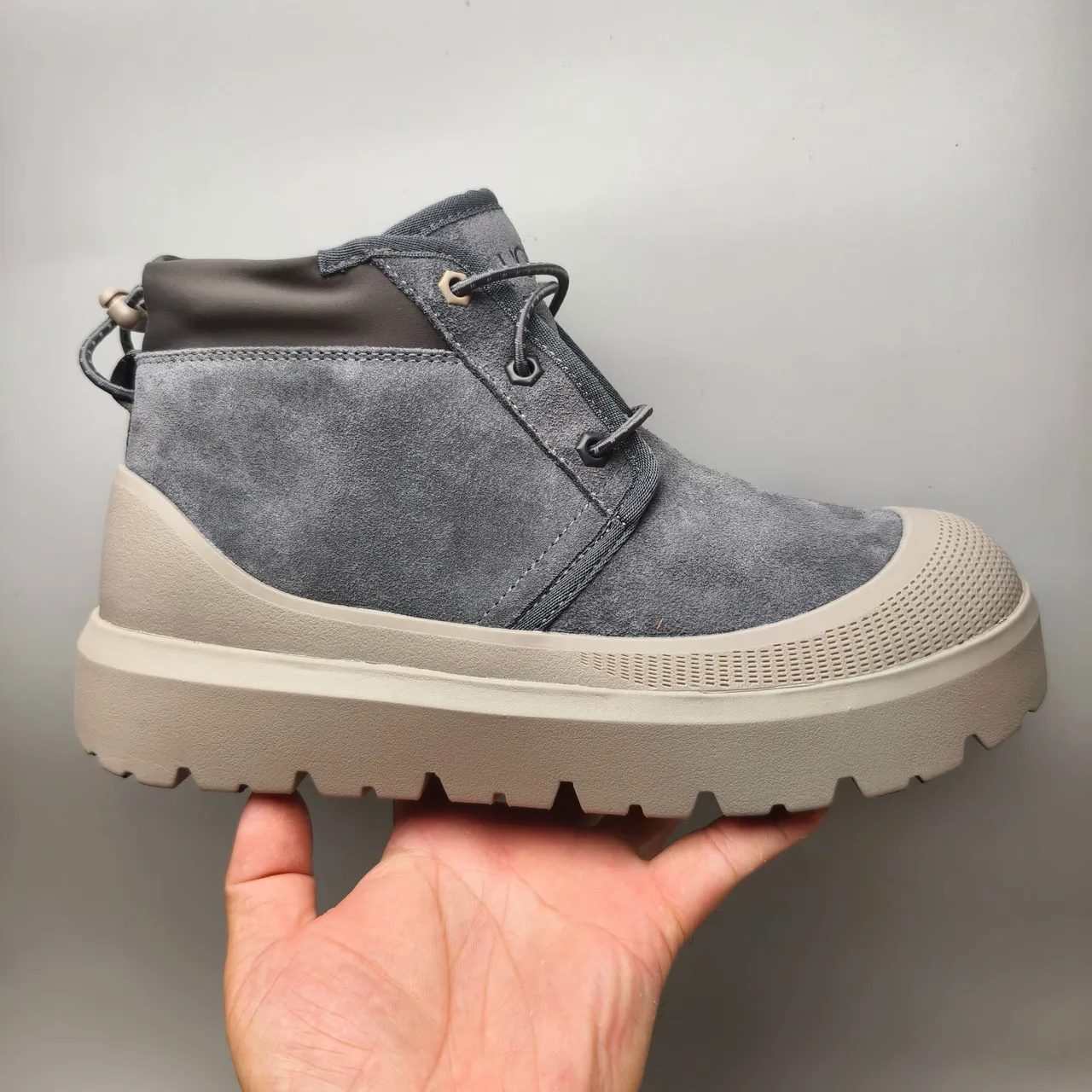 UGG Tasman gris beige ante superior suela plataforma gruesa botas de tobillo 2