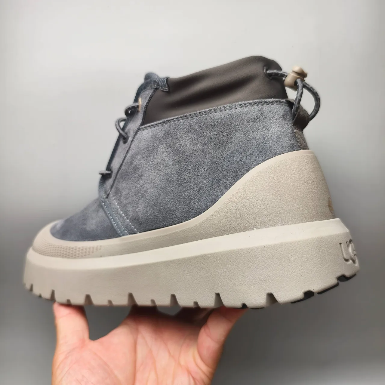 UGG Tasman gris beige ante superior suela plataforma gruesa botas de tobillo 4
