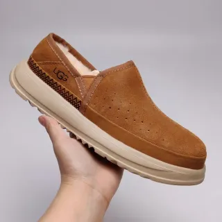UGG Tasman Tan Suede Shearling-Lined Loafer