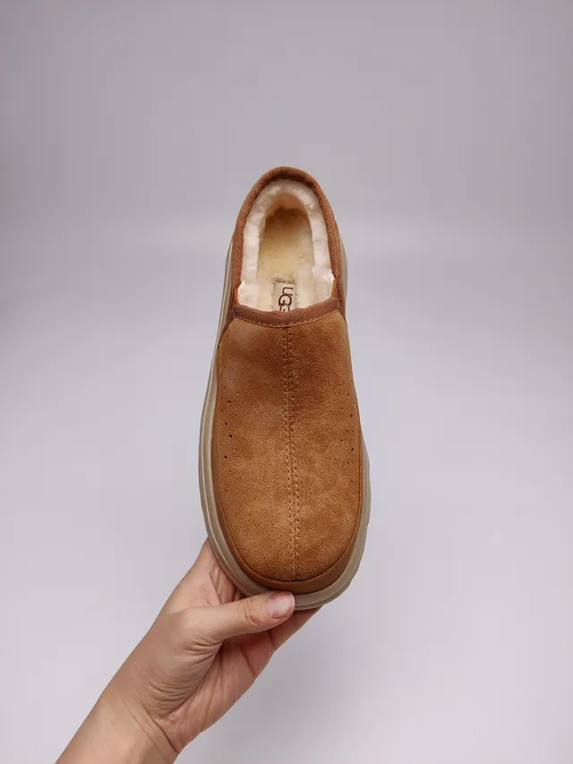UGG Tasman Tan Suede Shearling-Lined Loafer 4