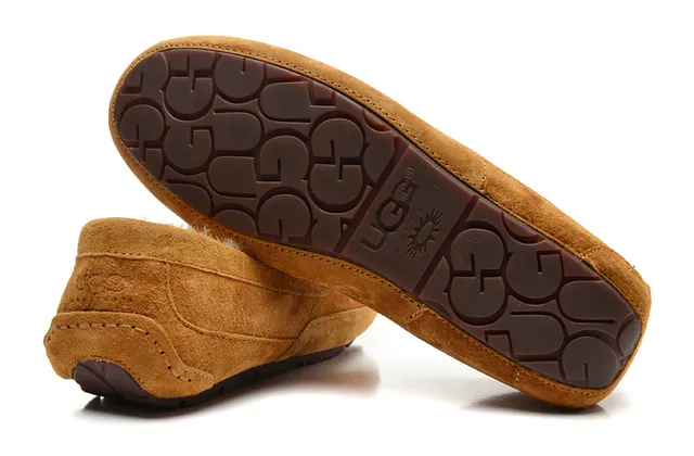 UGG Tasman Tan 麂皮羊毛衬里乐福鞋 7
