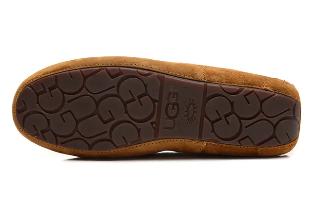 UGG Tasman Tan 麂皮羊毛衬里乐福鞋 10