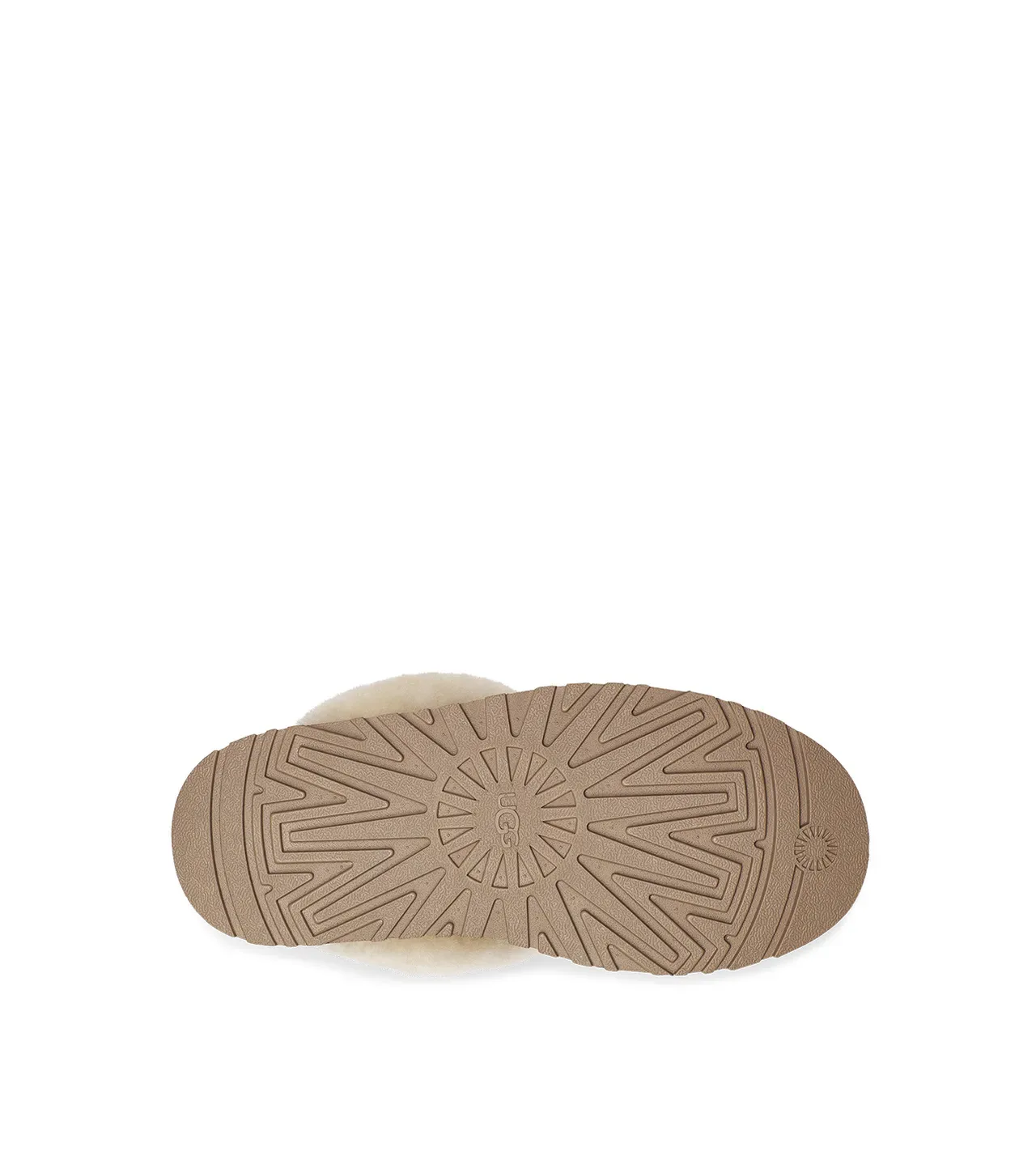 UGG Tasman Tan Suede Shearling-Lined Platform Slippers 5