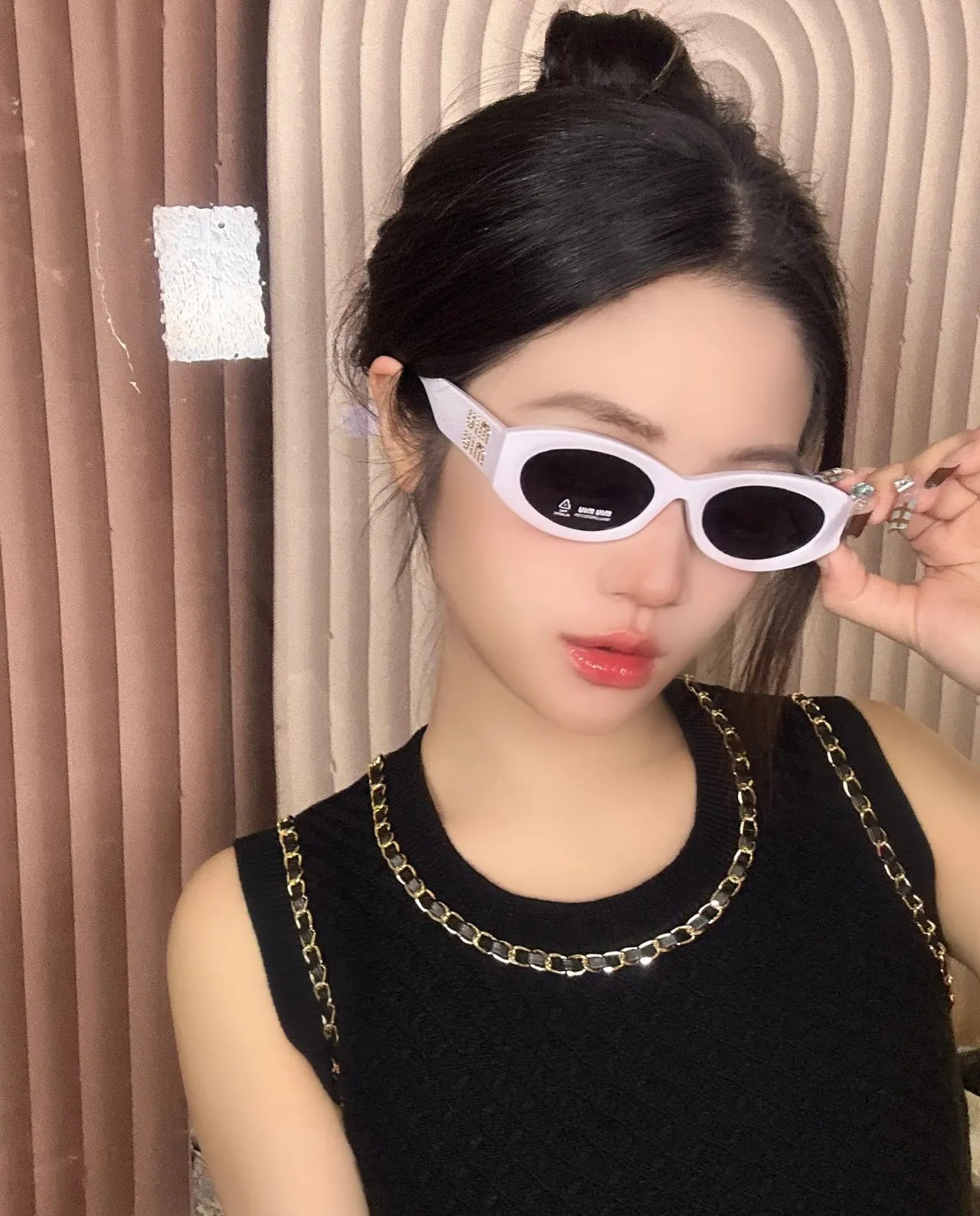 UMA WANG Gafas de Sol Ovaladas Mate Marrón 5