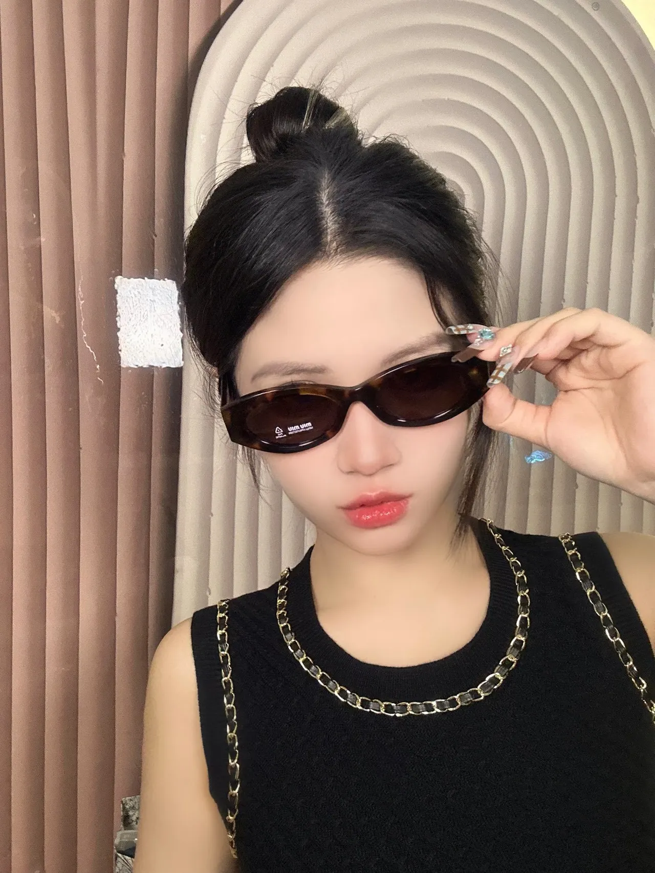 UMA WANG Gafas de Sol Ovaladas Mate Marrón 7