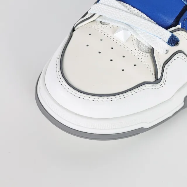 Valentino Garavani One Stud White and Royal Blue Lifestyle Sneakers 5