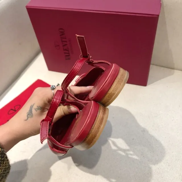 Valentino Red Beige Pointed Toe Slingback Strap Ballet Flat 6