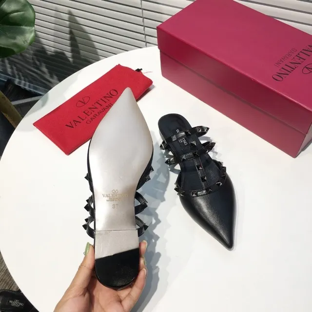 Valentino Rockstud Escarpins noirs à bout pointu avec clous 4